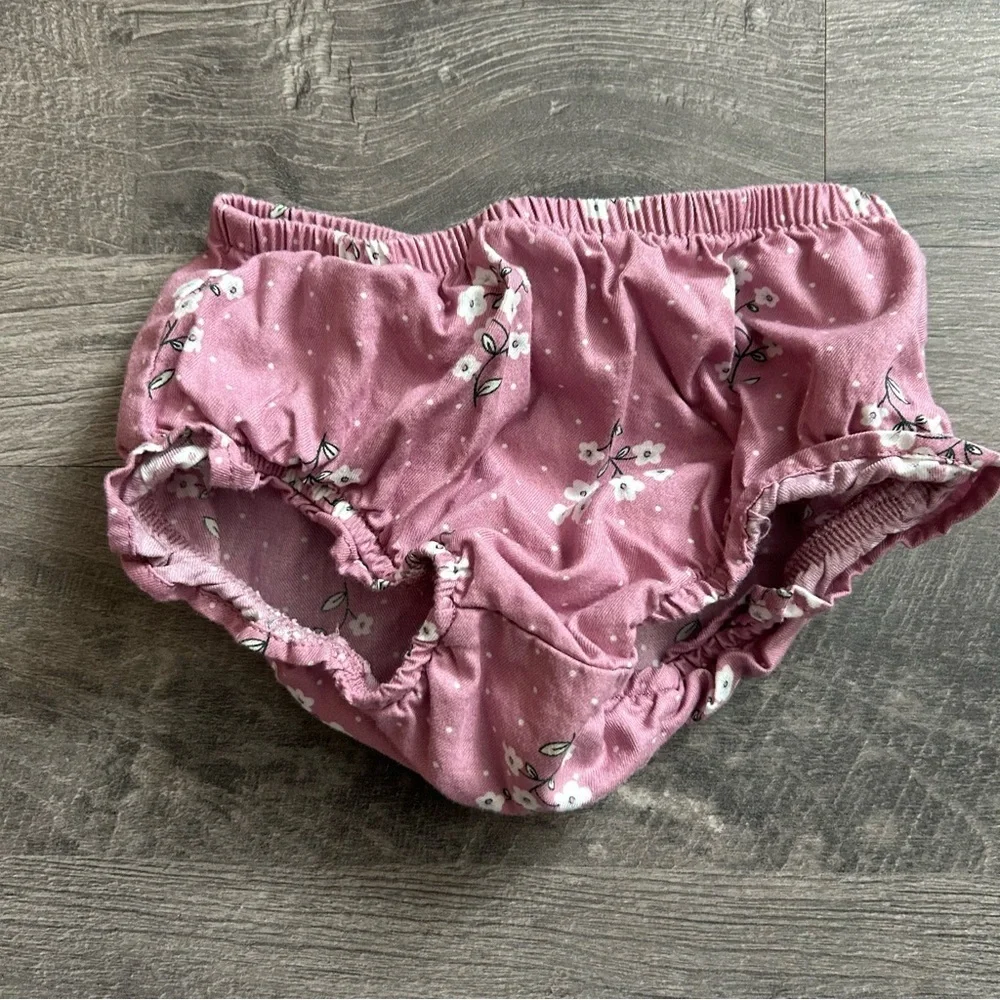 Carter's Baby Girl 2-Piece Floral Button Front Top & Diaper Cover 6M